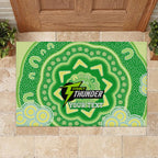 Custom BBL Thunder Cricket Rubber Doormat 2024 Aboriginal Art