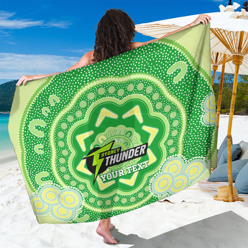 Custom BBL Thunder Cricket Sarong 2024 Aboriginal Art