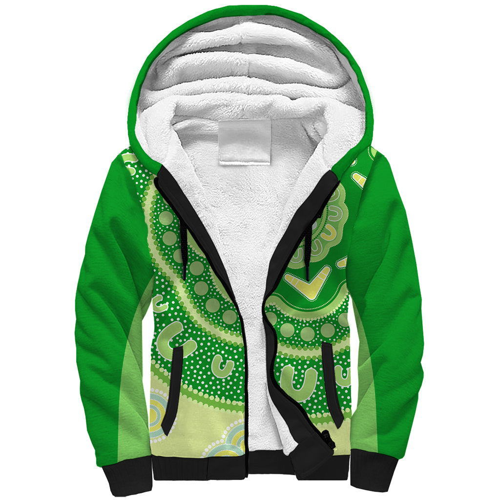 Custom BBL Thunder Cricket Sherpa Hoodie 2024 Aboriginal Art