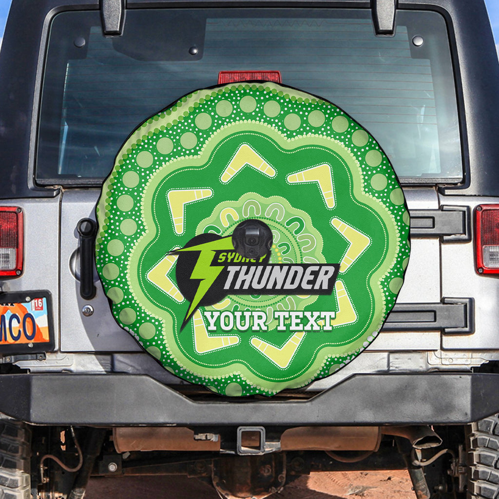 Custom BBL Thunder Cricket Spare Tire Cover 2024 Aboriginal Art