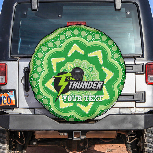 Custom BBL Thunder Cricket Spare Tire Cover 2024 Aboriginal Art
