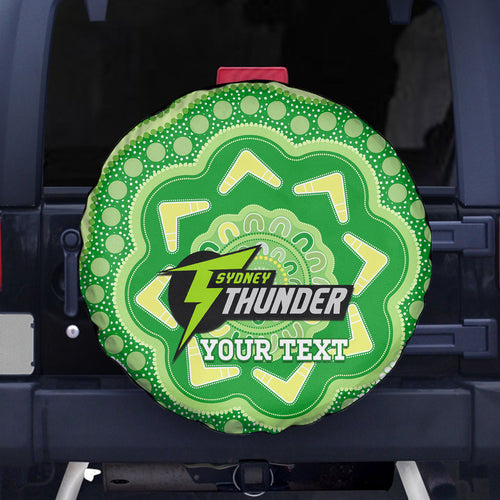 Custom BBL Thunder Cricket Spare Tire Cover 2024 Aboriginal Art