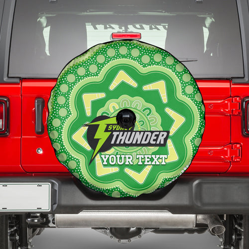 Custom BBL Thunder Cricket Spare Tire Cover 2024 Aboriginal Art