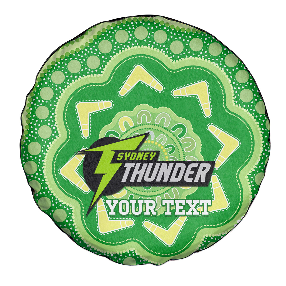 Custom BBL Thunder Cricket Spare Tire Cover 2024 Aboriginal Art