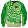 Custom BBL Thunder Cricket Sweatshirt 2024 Aboriginal Art