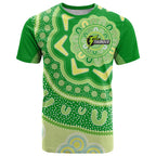 Custom BBL Thunder Cricket T Shirt 2024 Aboriginal Art