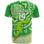 Custom BBL Thunder Cricket T Shirt 2024 Aboriginal Art