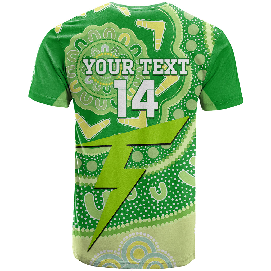 Custom BBL Thunder Cricket T Shirt 2024 Aboriginal Art
