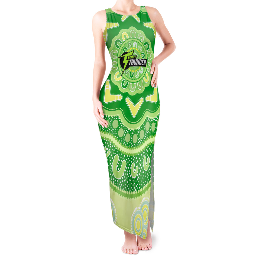 Custom BBL Thunder Cricket Tank Maxi Dress 2024 Aboriginal Art