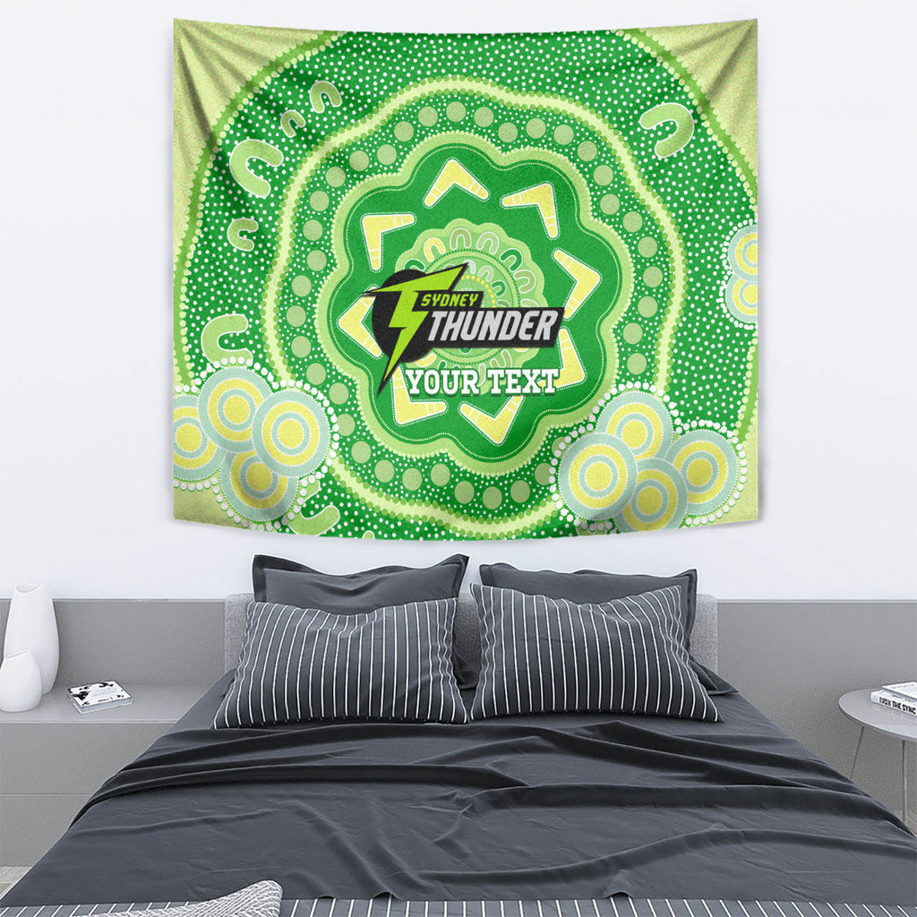 Custom BBL Thunder Cricket Tapestry 2024 Aboriginal Art