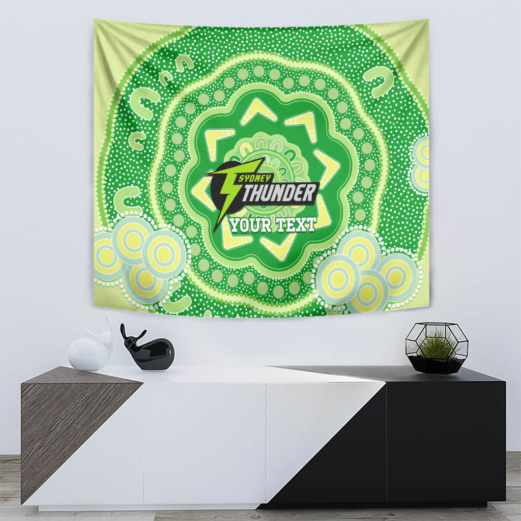 Custom BBL Thunder Cricket Tapestry 2024 Aboriginal Art