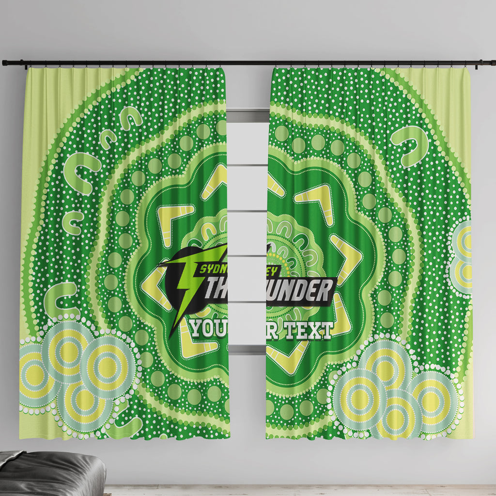 Custom BBL Thunder Cricket Window Curtain 2024 Aboriginal Art