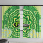 Custom BBL Thunder Cricket Window Curtain 2024 Aboriginal Art