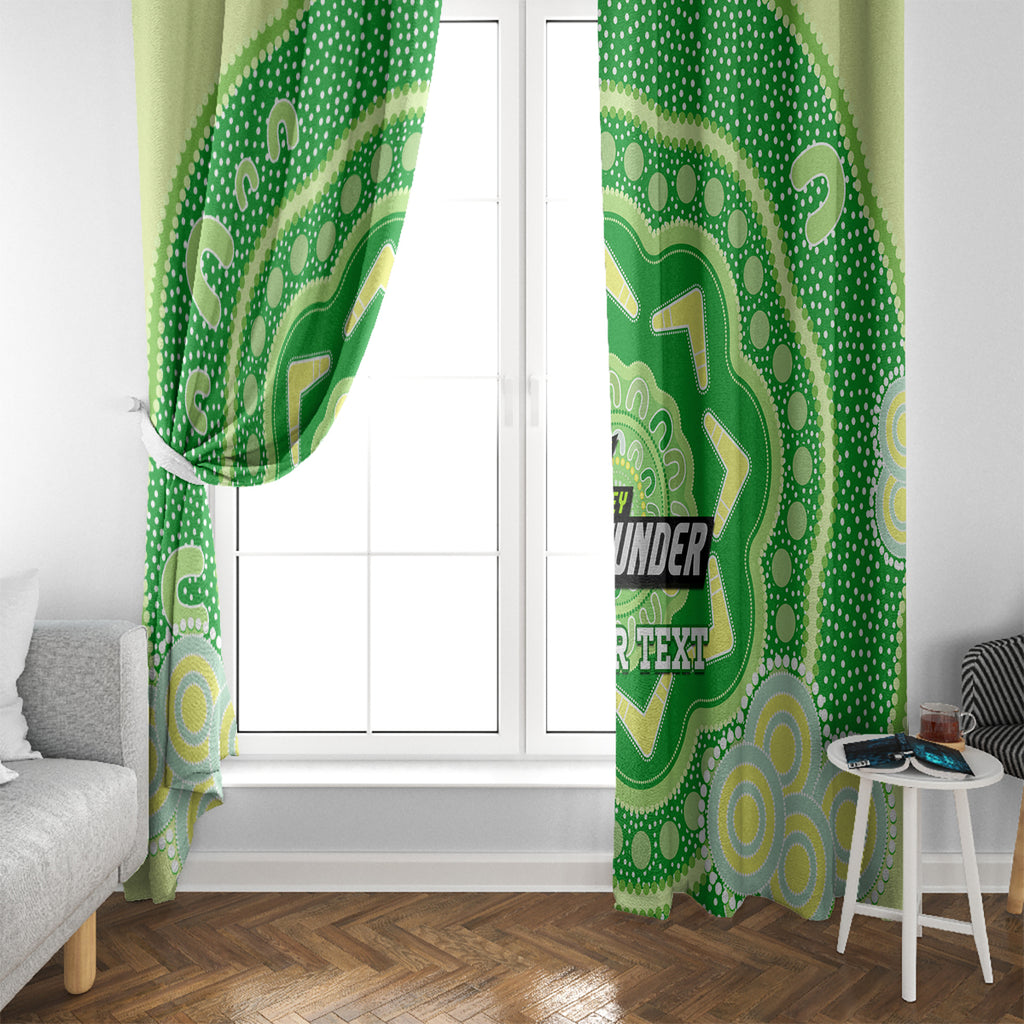 Custom BBL Thunder Cricket Window Curtain 2024 Aboriginal Art