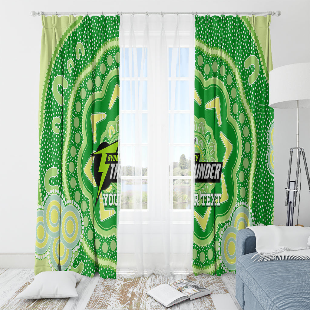 Custom BBL Thunder Cricket Window Curtain 2024 Aboriginal Art