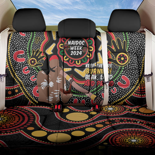Australia Didgeridoo NAIDOC Week 2024 Back Car Seat Cover Keep The Fire Burning Blak Loud and Proud