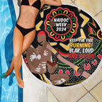 Australia Didgeridoo NAIDOC Week 2024 Beach Blanket Keep The Fire Burning Blak Loud and Proud