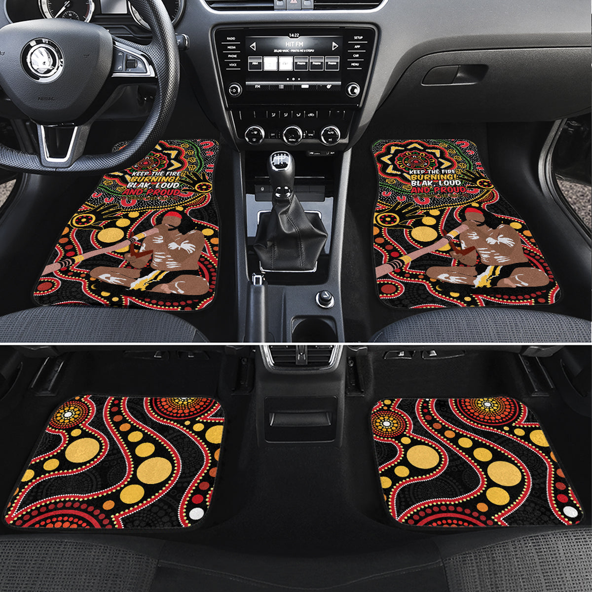 Australia Didgeridoo NAIDOC Week 2024 Car Mats Keep The Fire Burning Blak Loud and Proud