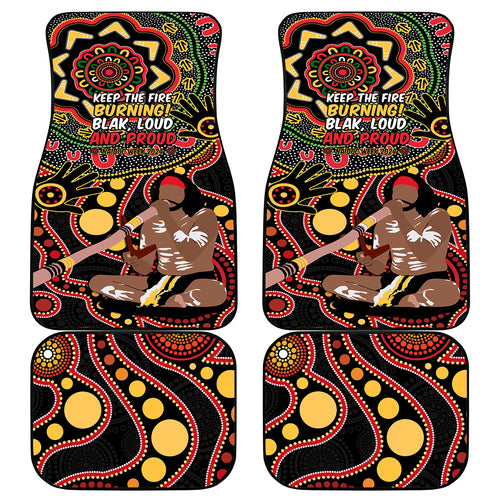 Australia Didgeridoo NAIDOC Week 2024 Car Mats Keep The Fire Burning Blak Loud and Proud