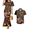 Australia Didgeridoo NAIDOC Week 2024 Couples Matching Mermaid Dress and Hawaiian Shirt Keep The Fire Burning Blak Loud and Proud