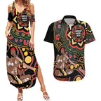 Australia Didgeridoo NAIDOC Week 2024 Couples Matching Summer Maxi Dress and Hawaiian Shirt Keep The Fire Burning Blak Loud and Proud