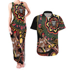 Australia Didgeridoo NAIDOC Week 2024 Couples Matching Tank Maxi Dress and Hawaiian Shirt Keep The Fire Burning Blak Loud and Proud