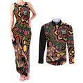 Australia Didgeridoo NAIDOC Week 2024 Couples Matching Tank Maxi Dress and Long Sleeve Button Shirt Keep The Fire Burning Blak Loud and Proud