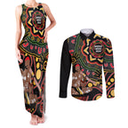 Australia Didgeridoo NAIDOC Week 2024 Couples Matching Tank Maxi Dress and Long Sleeve Button Shirt Keep The Fire Burning Blak Loud and Proud