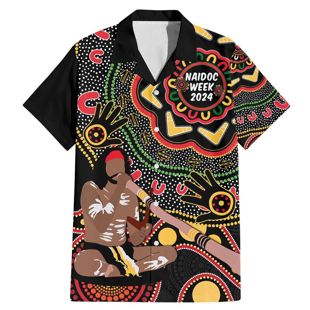 Australia Didgeridoo NAIDOC Week 2024 Family Matching Mermaid Dress and Hawaiian Shirt Keep The Fire Burning Blak Loud and Proud