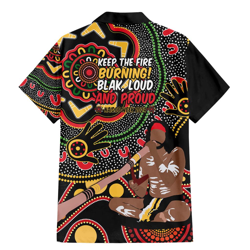 Australia Didgeridoo NAIDOC Week 2024 Family Matching Mermaid Dress and Hawaiian Shirt Keep The Fire Burning Blak Loud and Proud