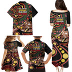 Australia Didgeridoo NAIDOC Week 2024 Family Matching Puletasi and Hawaiian Shirt Keep The Fire Burning Blak Loud and Proud