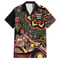 Australia Didgeridoo NAIDOC Week 2024 Family Matching Short Sleeve Bodycon Dress and Hawaiian Shirt Keep The Fire Burning Blak Loud and Proud