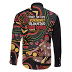 Australia Didgeridoo NAIDOC Week 2024 Family Matching Summer Maxi Dress and Hawaiian Shirt Keep The Fire Burning Blak Loud and Proud