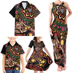 Australia Didgeridoo NAIDOC Week 2024 Family Matching Tank Maxi Dress and Hawaiian Shirt Keep The Fire Burning Blak Loud and Proud