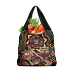 Australia Didgeridoo NAIDOC Week 2024 Grocery Bag Keep The Fire Burning Blak Loud and Proud