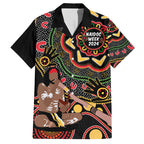 Australia Didgeridoo NAIDOC Week 2024 Hawaiian Shirt Keep The Fire Burning Blak Loud and Proud