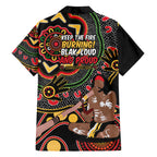 Australia Didgeridoo NAIDOC Week 2024 Hawaiian Shirt Keep The Fire Burning Blak Loud and Proud