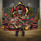 Australia Didgeridoo NAIDOC Week 2024 Hooded Blanket Keep The Fire Burning Blak Loud and Proud