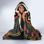 Australia Didgeridoo NAIDOC Week 2024 Hooded Blanket Keep The Fire Burning Blak Loud and Proud