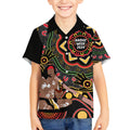 Australia Didgeridoo NAIDOC Week 2024 Kid Hawaiian Shirt Keep The Fire Burning Blak Loud and Proud