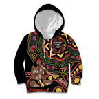 Australia Didgeridoo NAIDOC Week 2024 Kid Hoodie Keep The Fire Burning Blak Loud and Proud