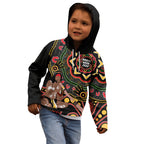 Australia Didgeridoo NAIDOC Week 2024 Kid Hoodie Keep The Fire Burning Blak Loud and Proud