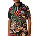 Australia Didgeridoo NAIDOC Week 2024 Kid Polo Shirt Keep The Fire Burning Blak Loud and Proud