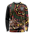 Australia Didgeridoo NAIDOC Week 2024 Long Sleeve Shirt Keep The Fire Burning Blak Loud and Proud