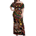 Australia Didgeridoo NAIDOC Week 2024 Off Shoulder Maxi Dress Keep The Fire Burning Blak Loud and Proud