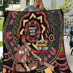 Australia Didgeridoo NAIDOC Week 2024 Quilt Keep The Fire Burning Blak Loud and Proud