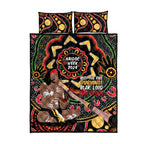 Australia Didgeridoo NAIDOC Week 2024 Quilt Bed Set Keep The Fire Burning Blak Loud and Proud