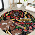 Australia Didgeridoo NAIDOC Week 2024 Round Carpet Keep The Fire Burning Blak Loud and Proud