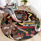 Australia Didgeridoo NAIDOC Week 2024 Round Carpet Keep The Fire Burning Blak Loud and Proud