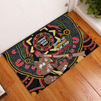 Australia Didgeridoo NAIDOC Week 2024 Rubber Doormat Keep The Fire Burning Blak Loud and Proud
